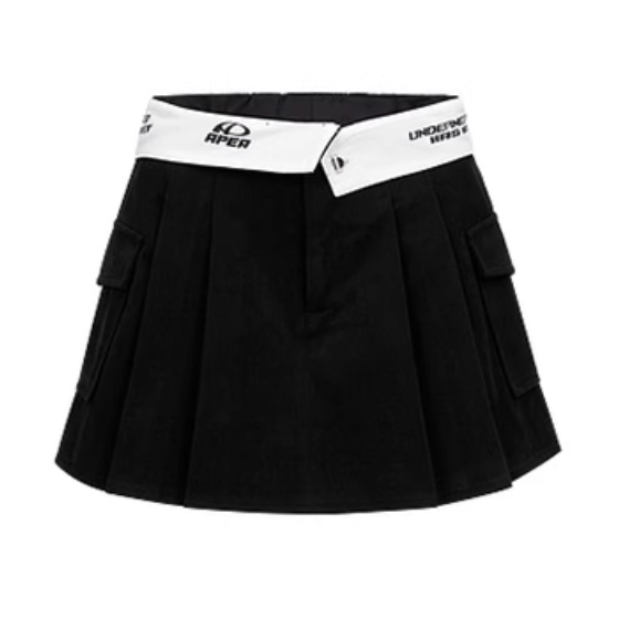 折り返しサイドポケットプリーツスカート LAE17743