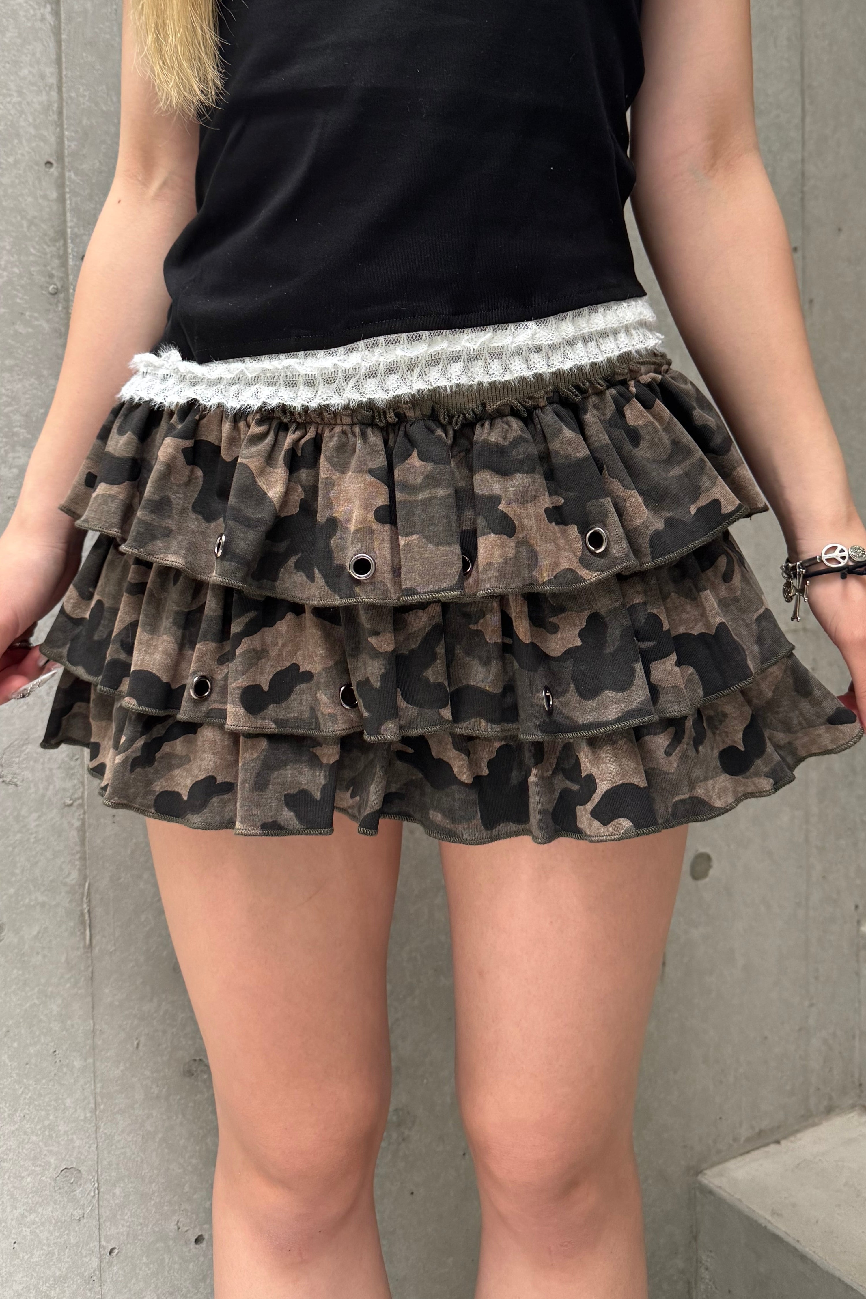 カモフラミニティアードスカート LAE20831