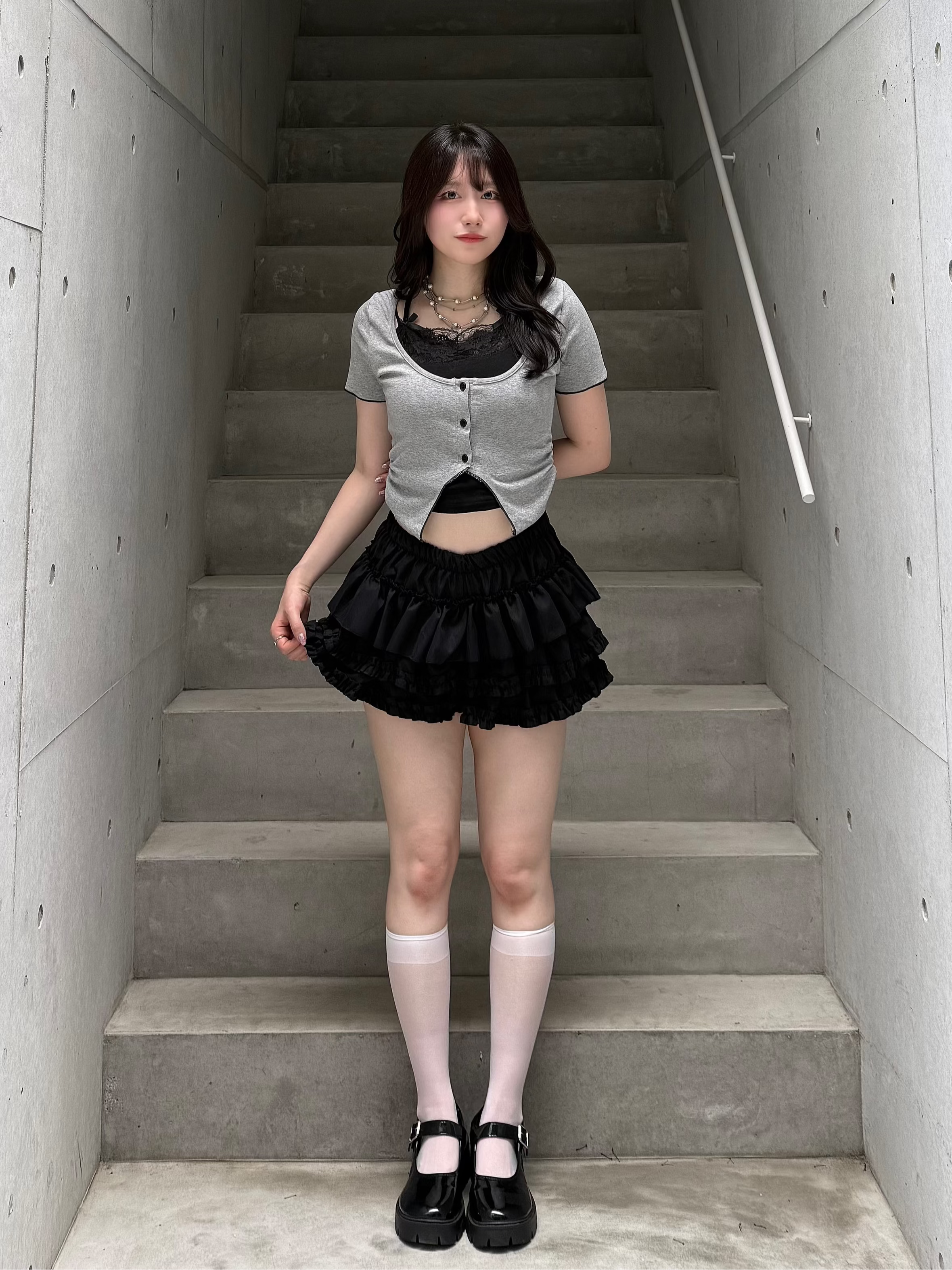 フェイクレイヤードレーストップス LAE20964