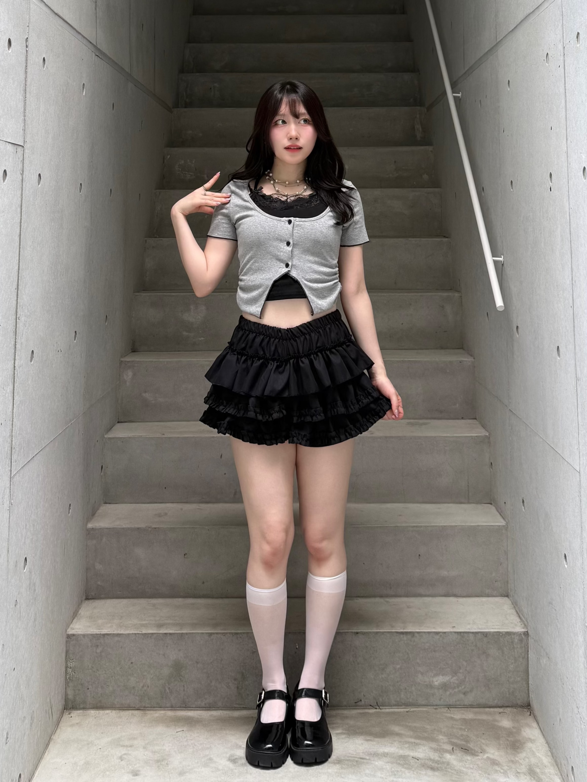 フェイクレイヤードレーストップス LAE20964