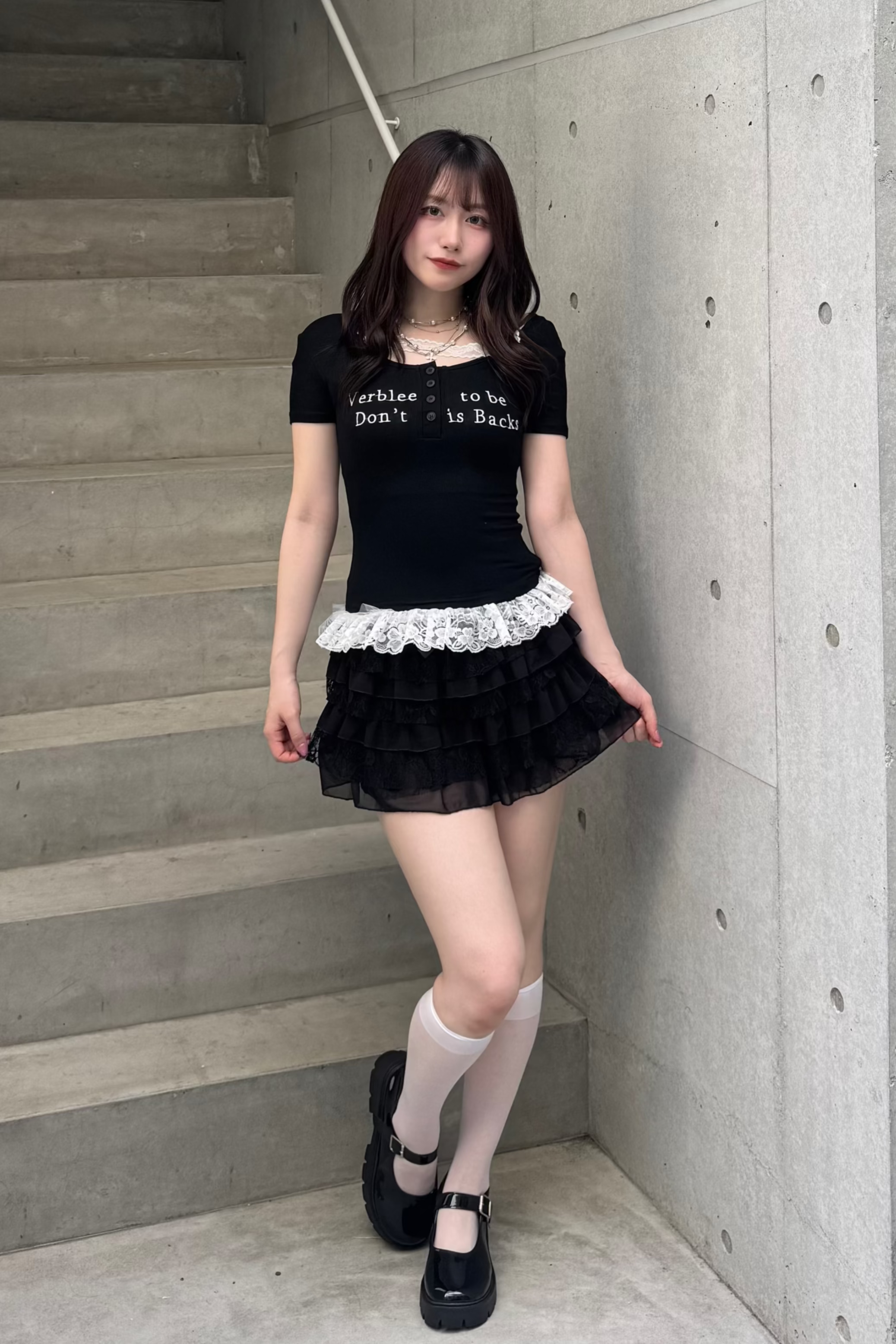 レースフリルロゴTシャツ LAE20864