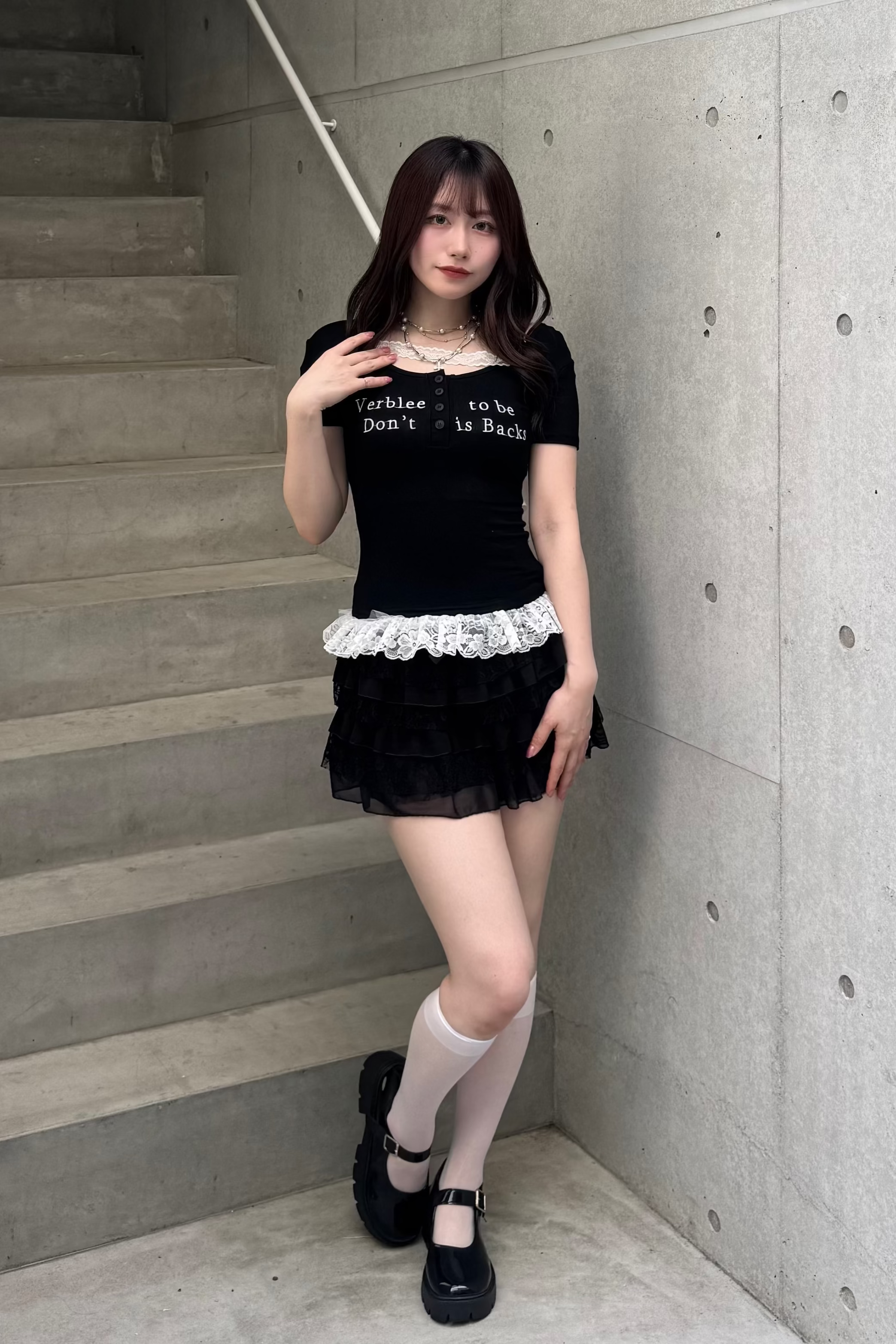 レースフリルロゴTシャツ LAE20864