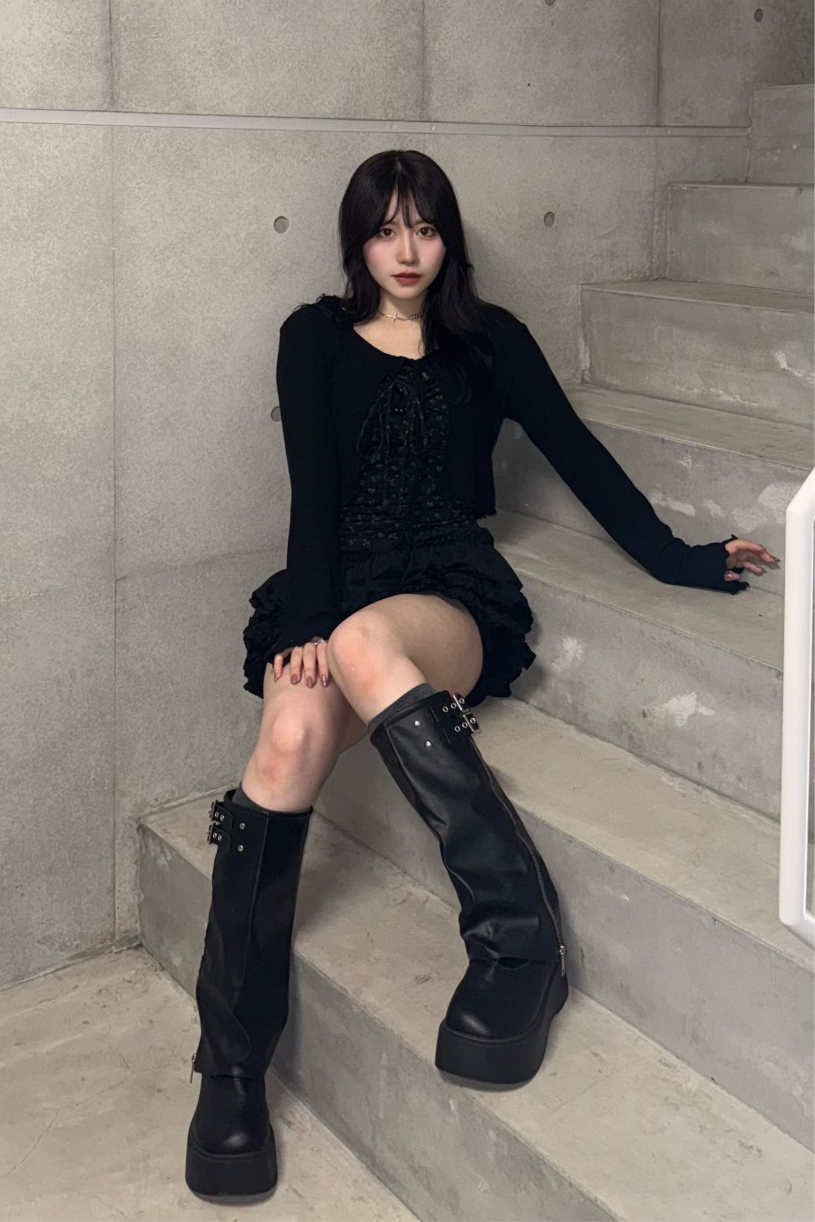 花柄キャミ+リボンカーディガン LAE20879