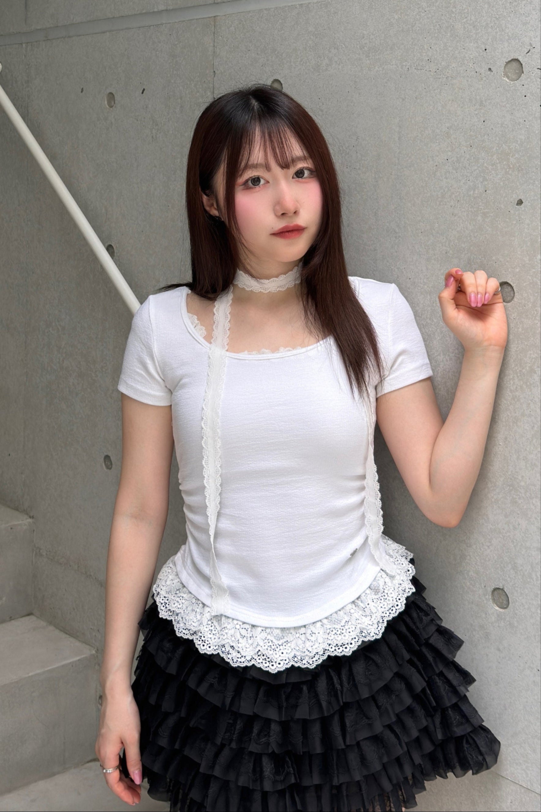 レースヘムトップス LAE20898