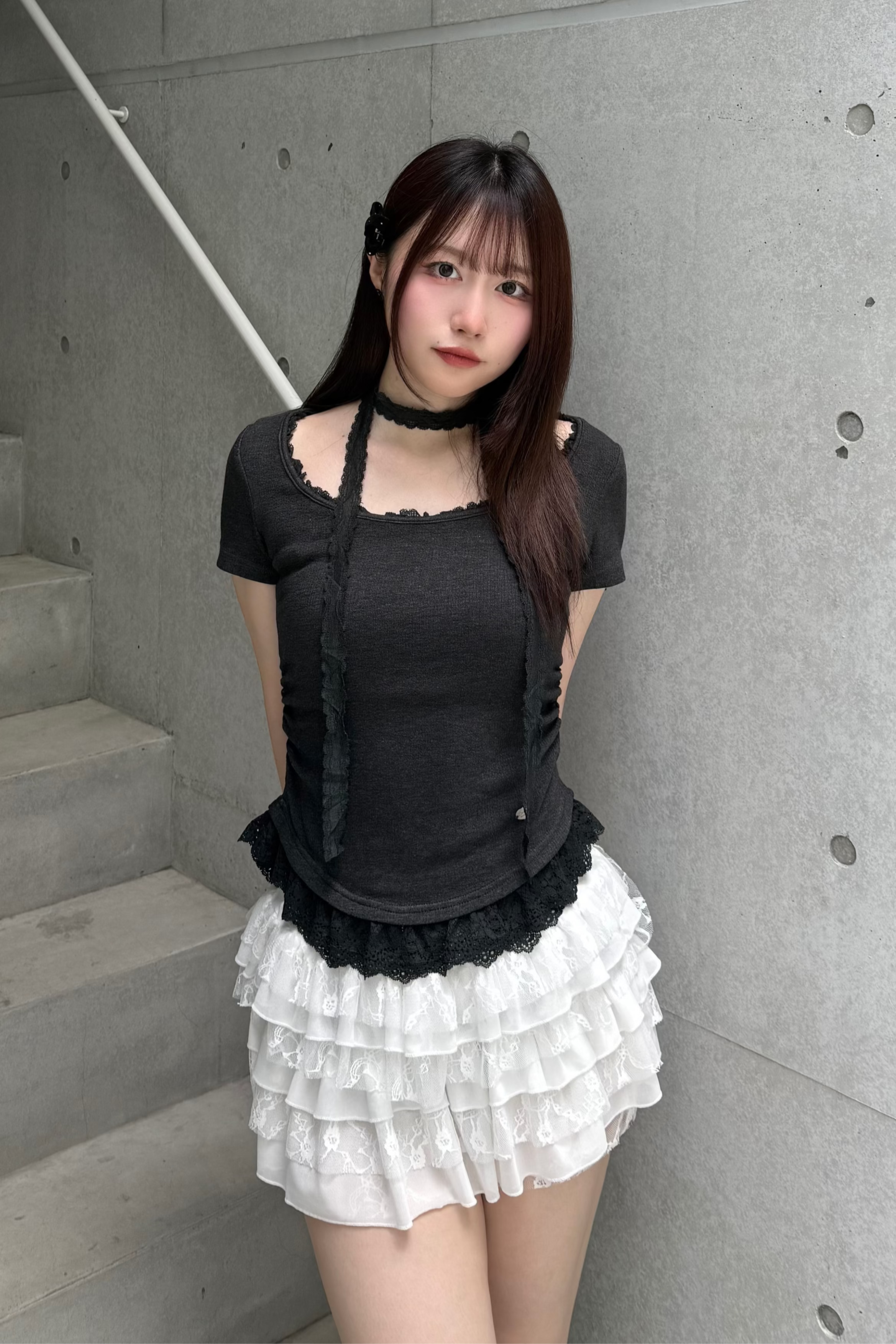 レースヘムトップス LAE20898