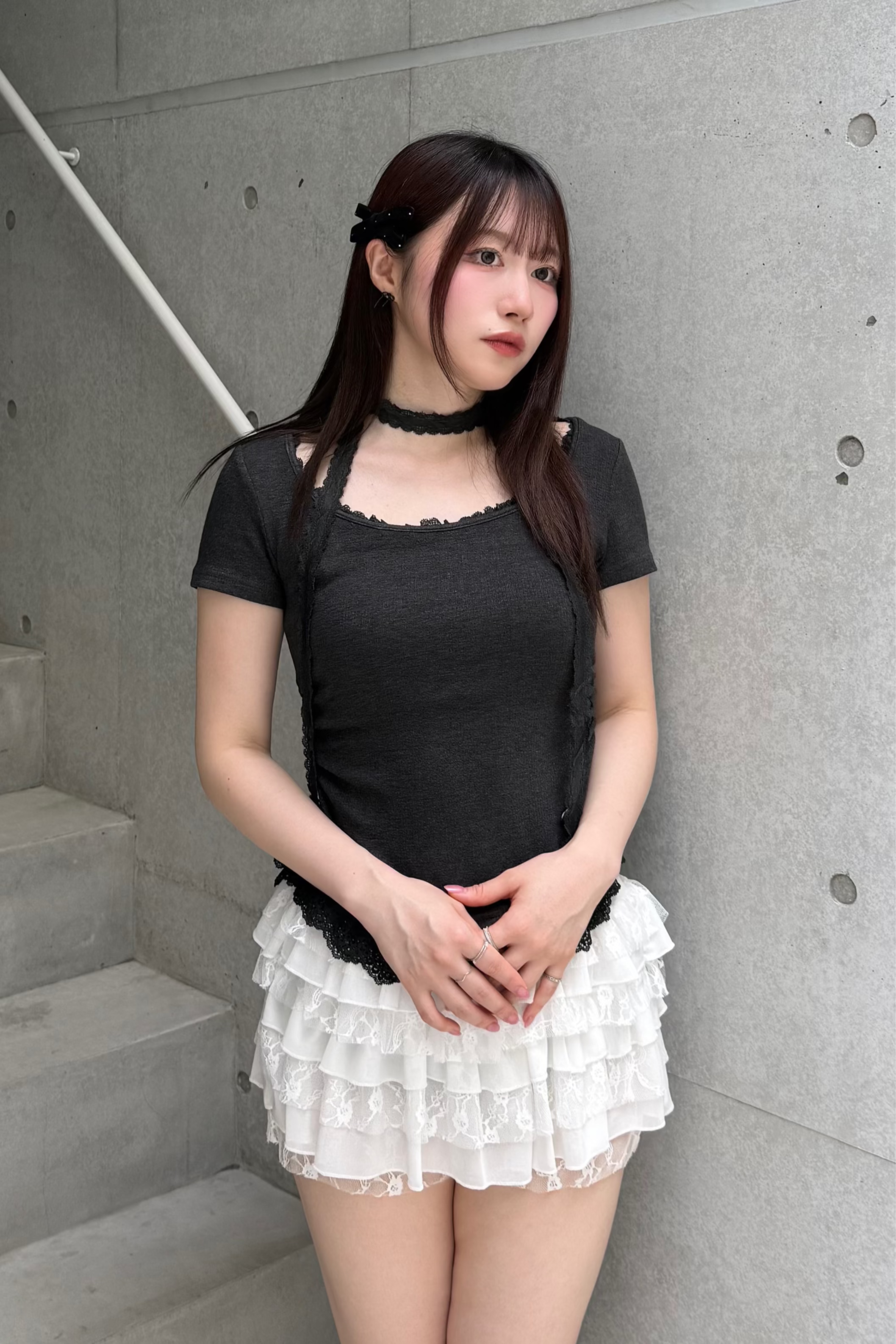 レースヘムトップス LAE20898