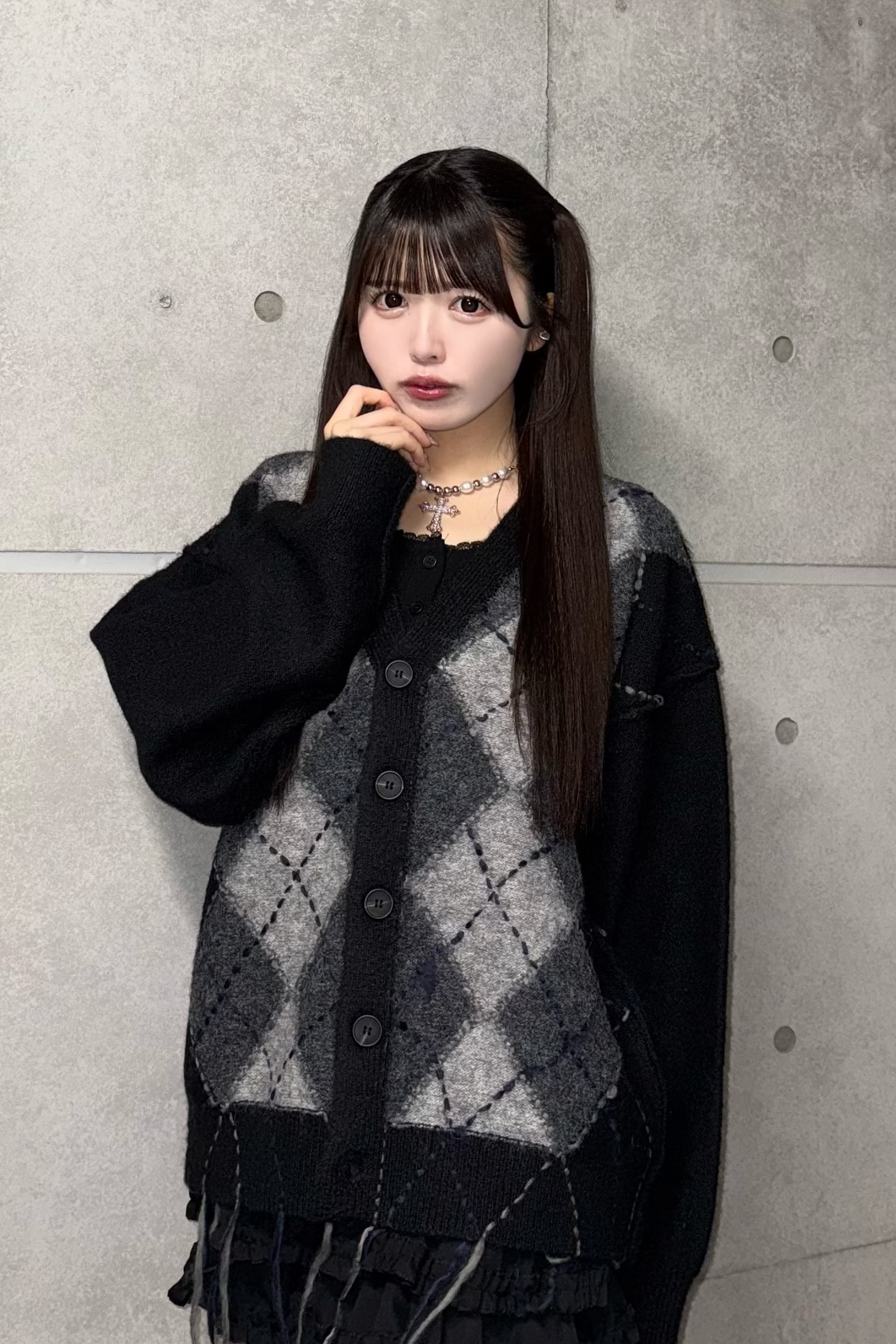 アーガイルニットカーディガン LAE30082