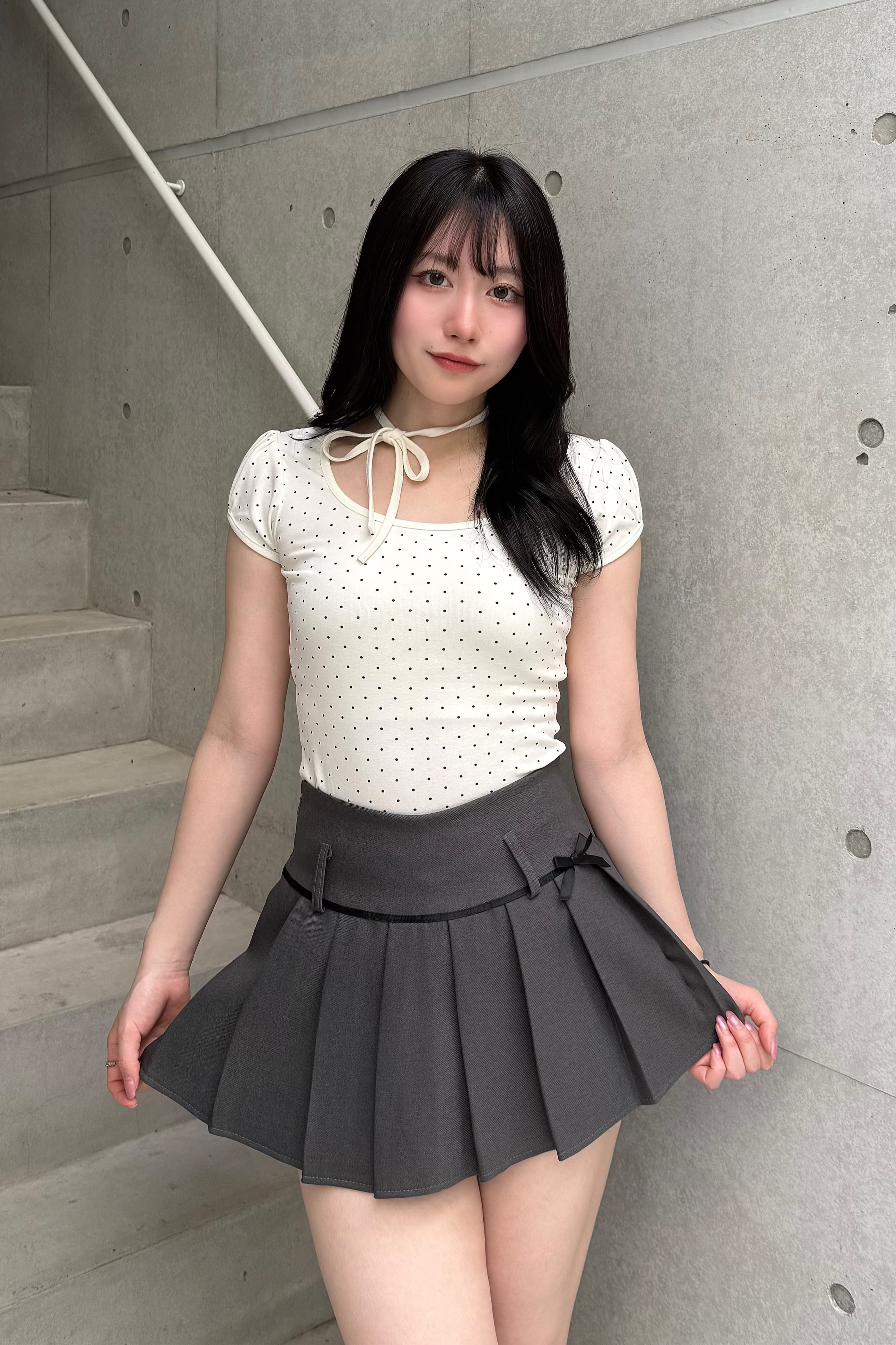 リボンプリーツスカート LAE20859