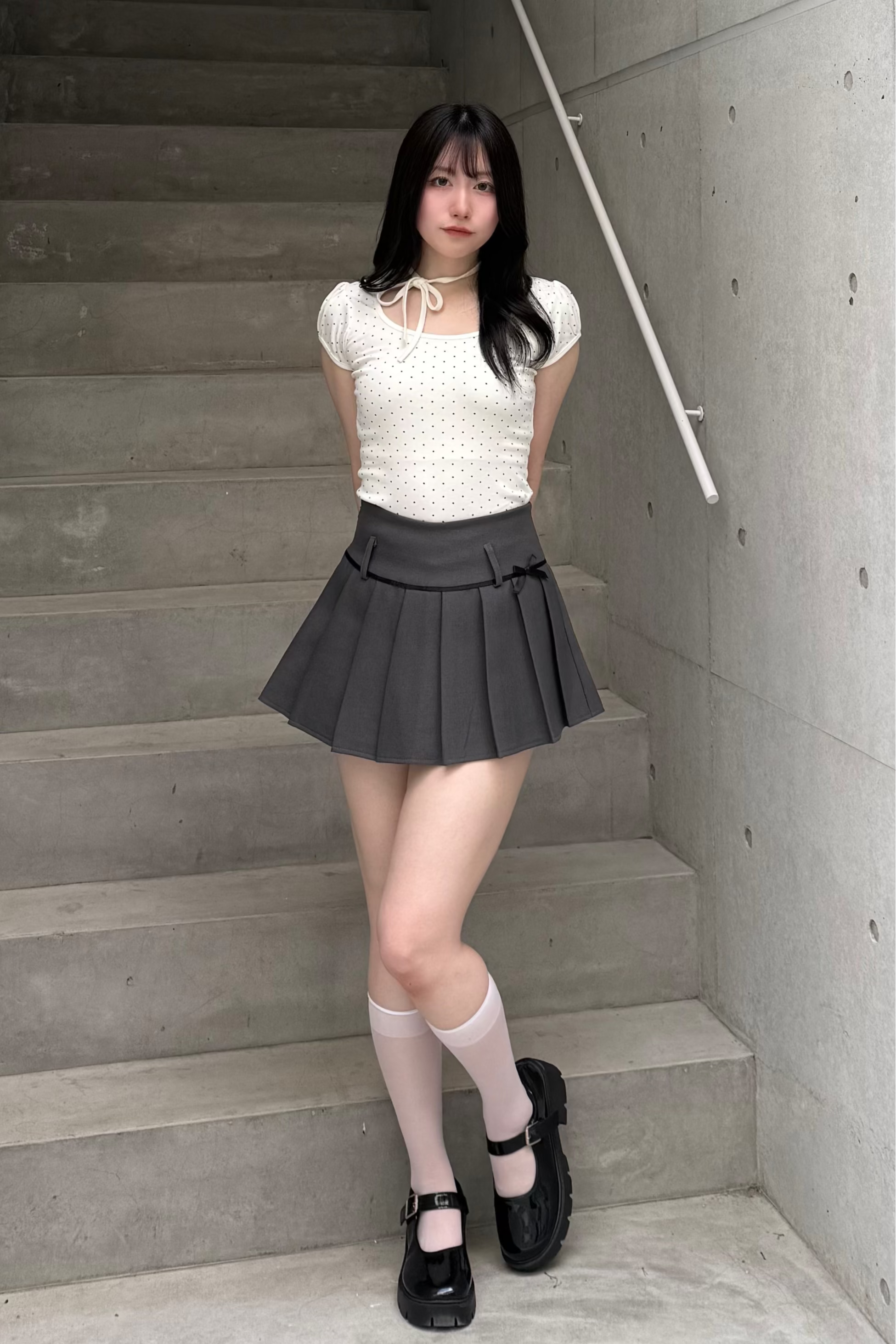 リボンプリーツスカート LAE20859