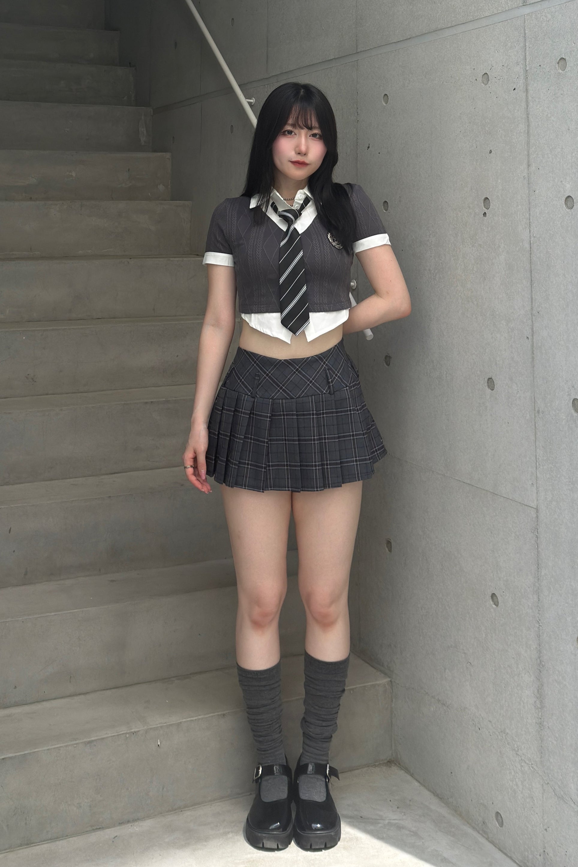 チェックプリーツスカート LAE20887