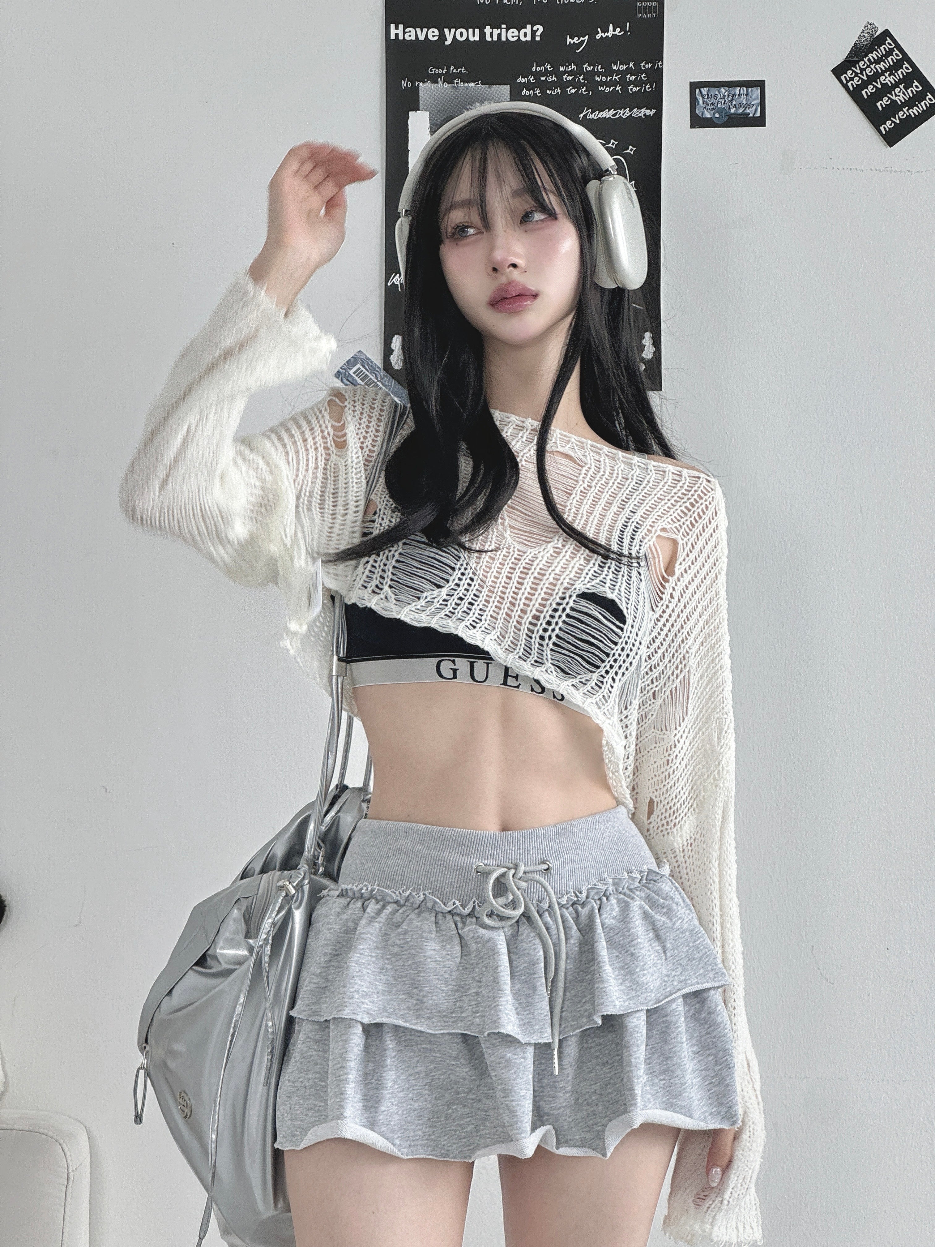 シースルーデザインニット LAE20729