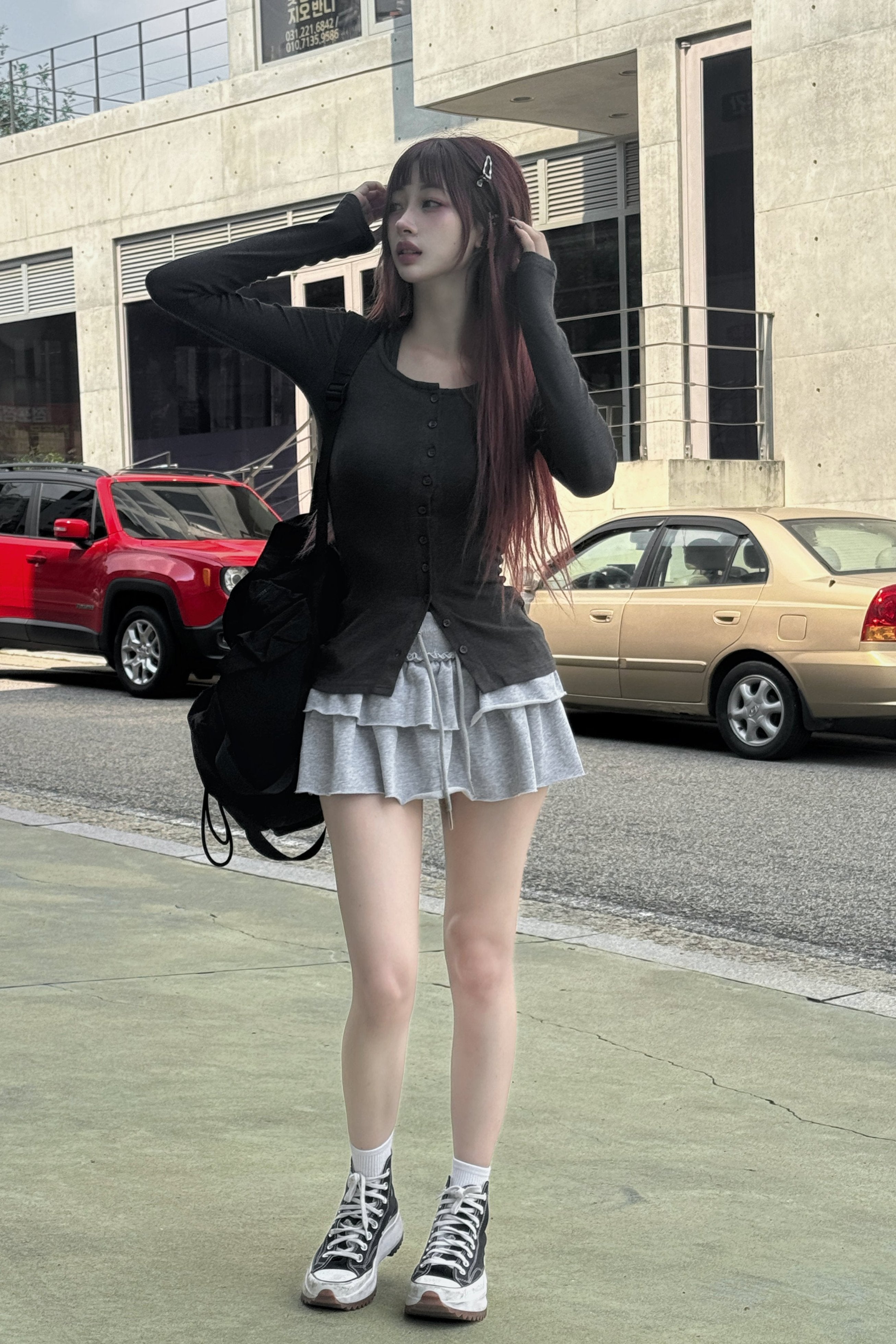 ホルターネックツーピースカーディガン LAE20671