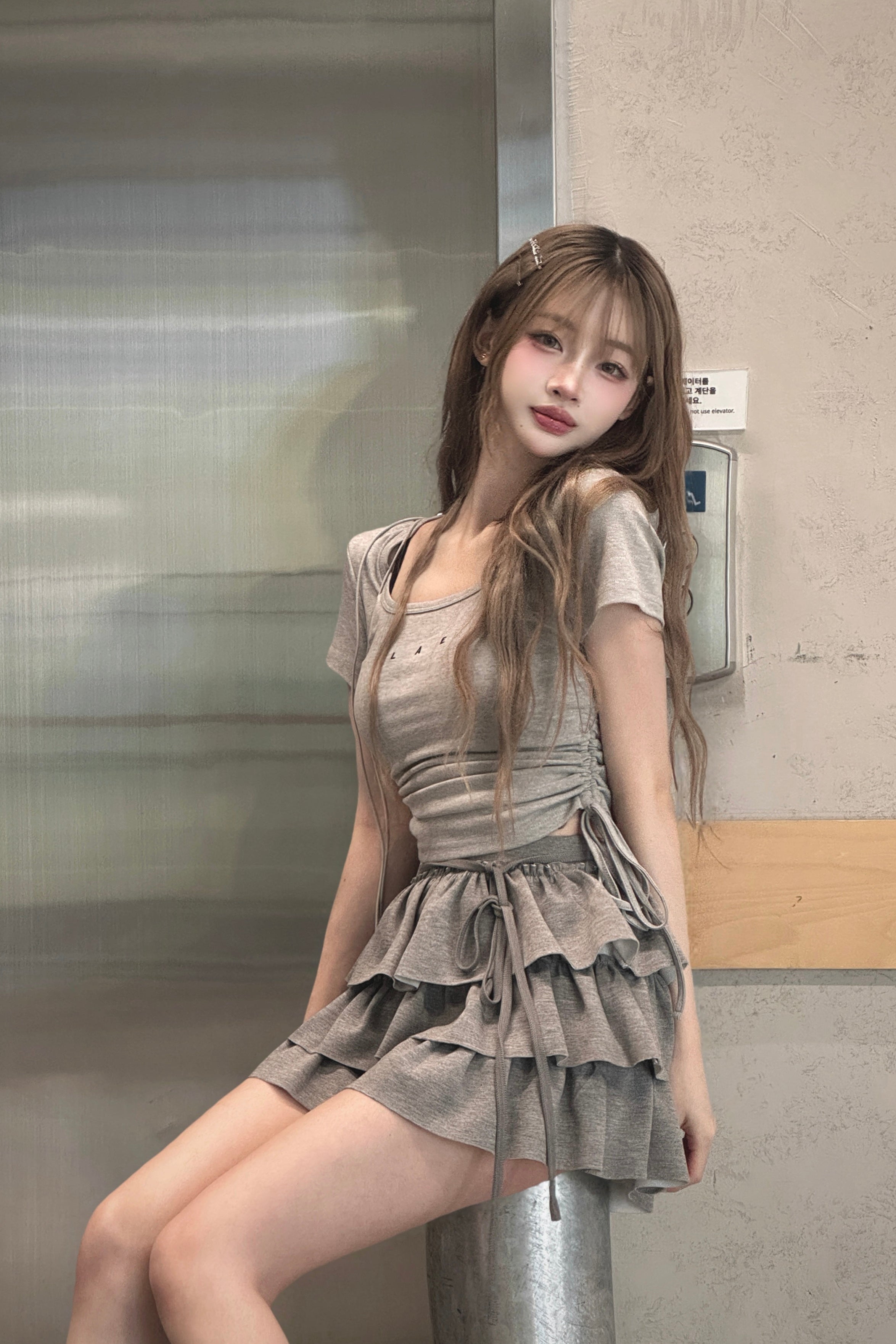 サイドシャーリングトップス LAE20961