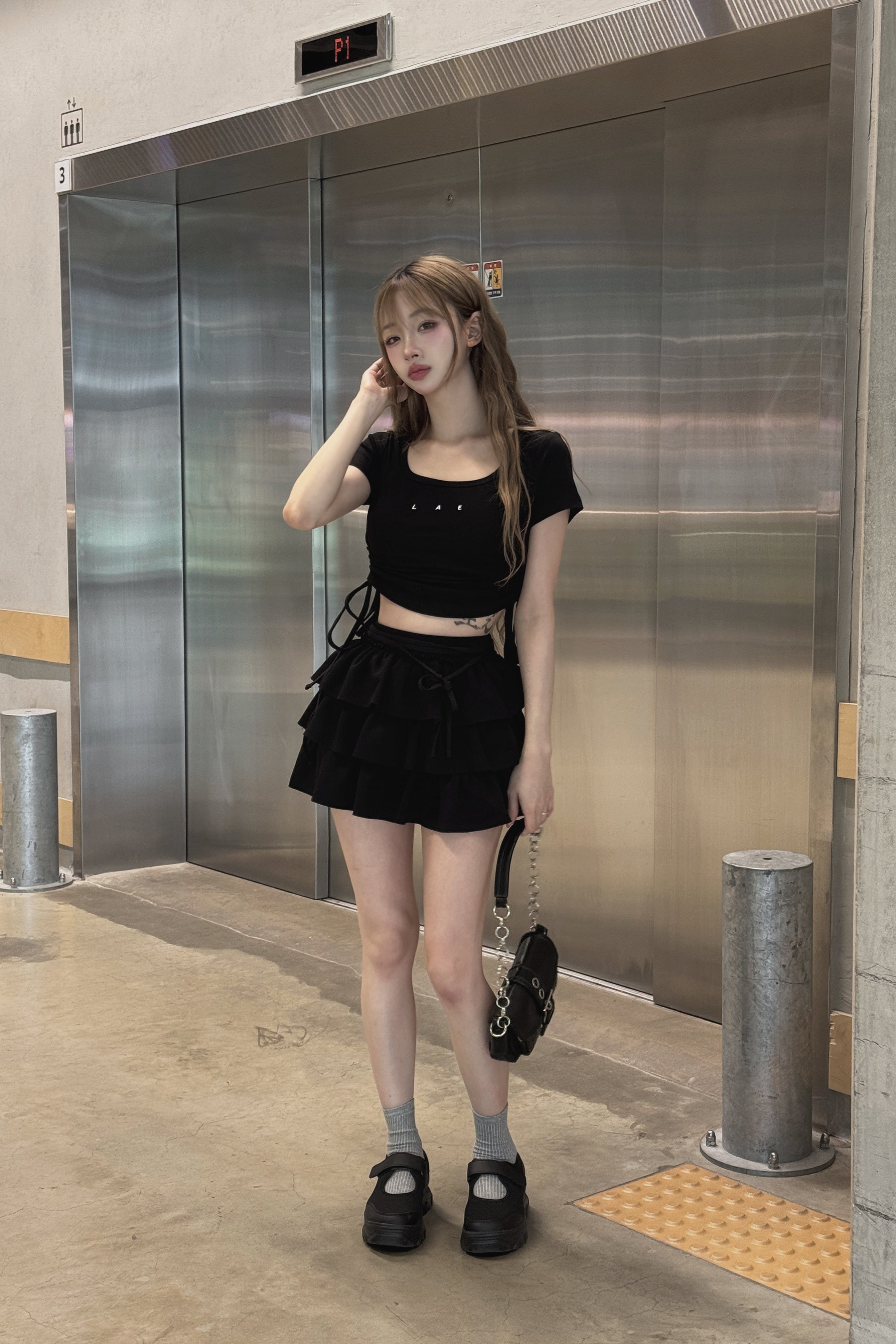 サイドシャーリングトップス LAE20961