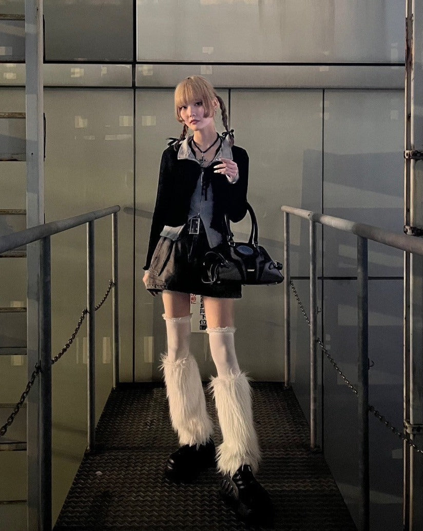 デニムベルトスカートパンツ LAE20558