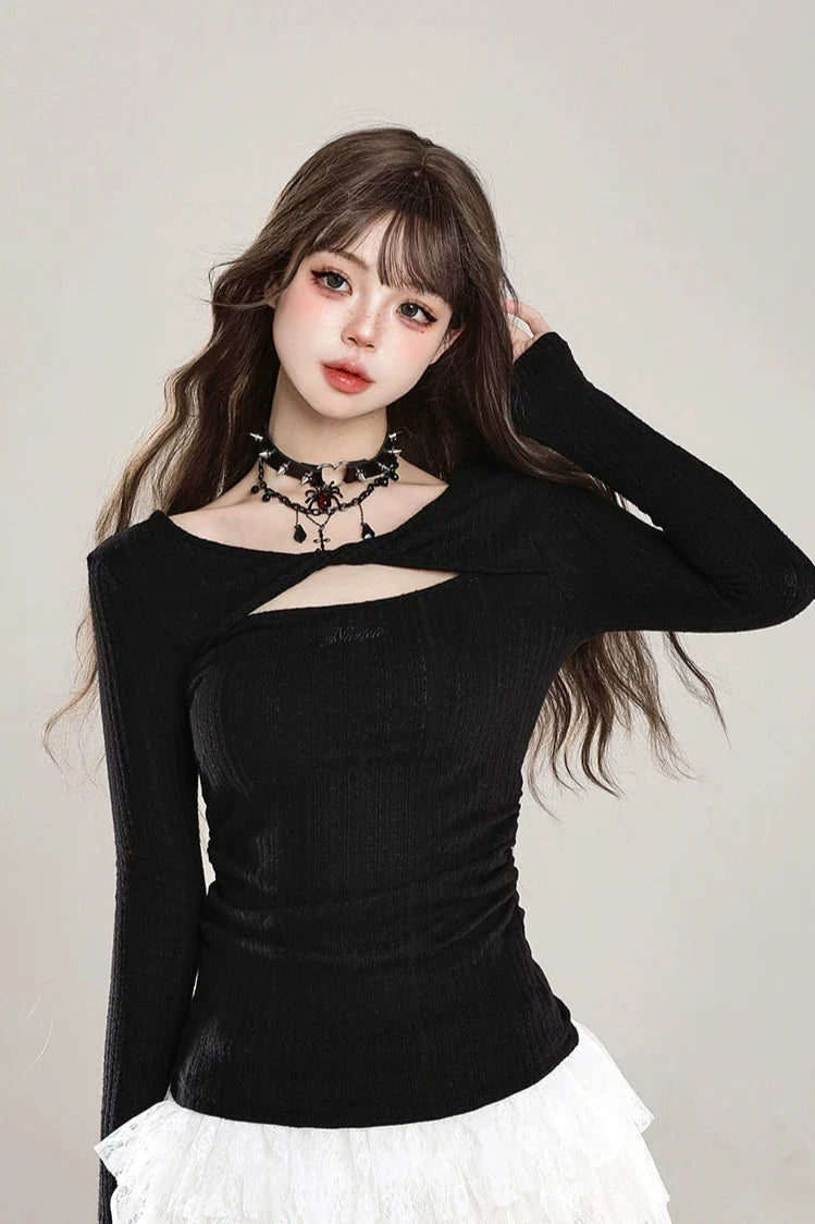 クロスデザインニットトップス LAE20656