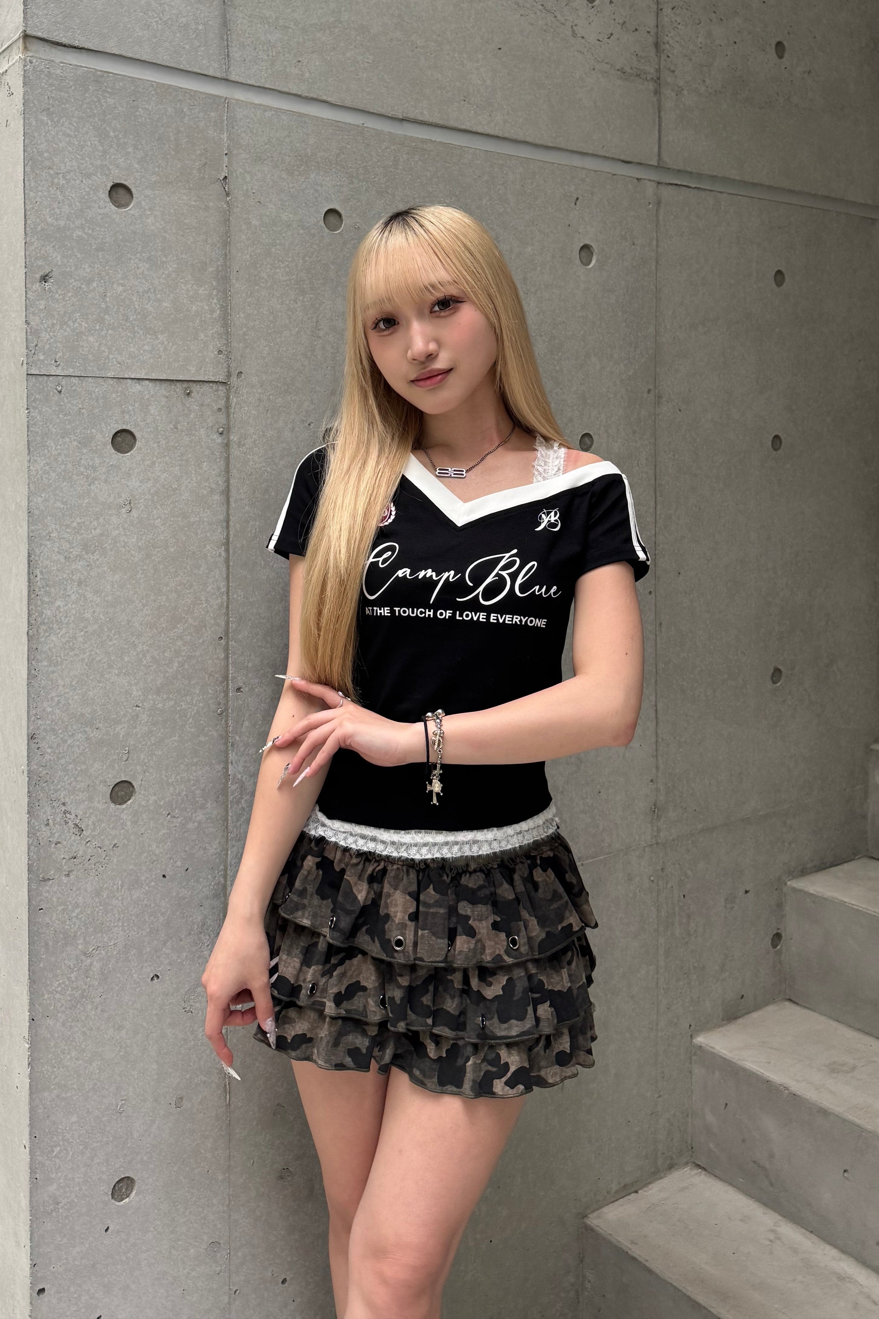カモフラミニティアードスカート LAE20831
