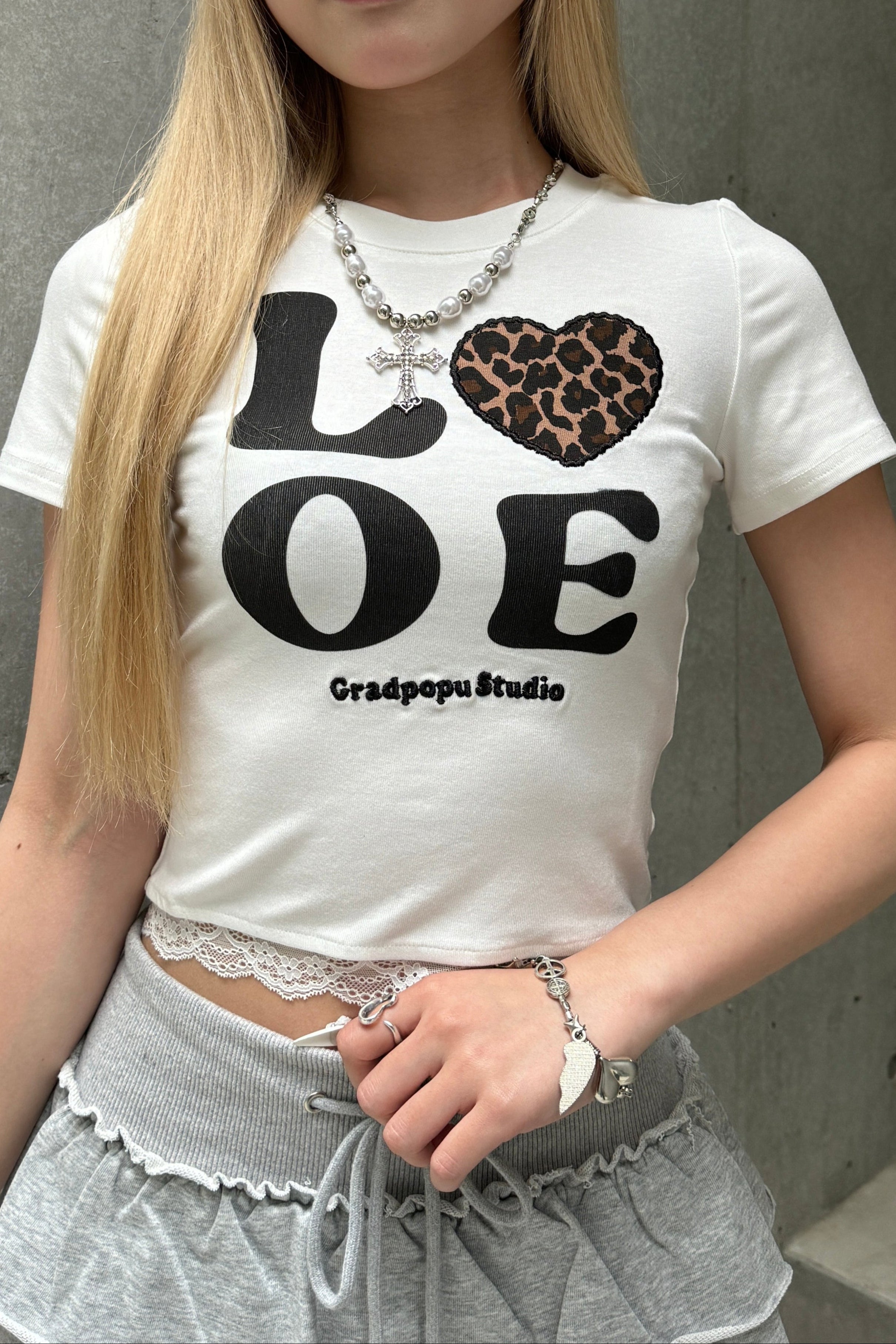 レオパードLOVEクロップドTシャツ LAE20830