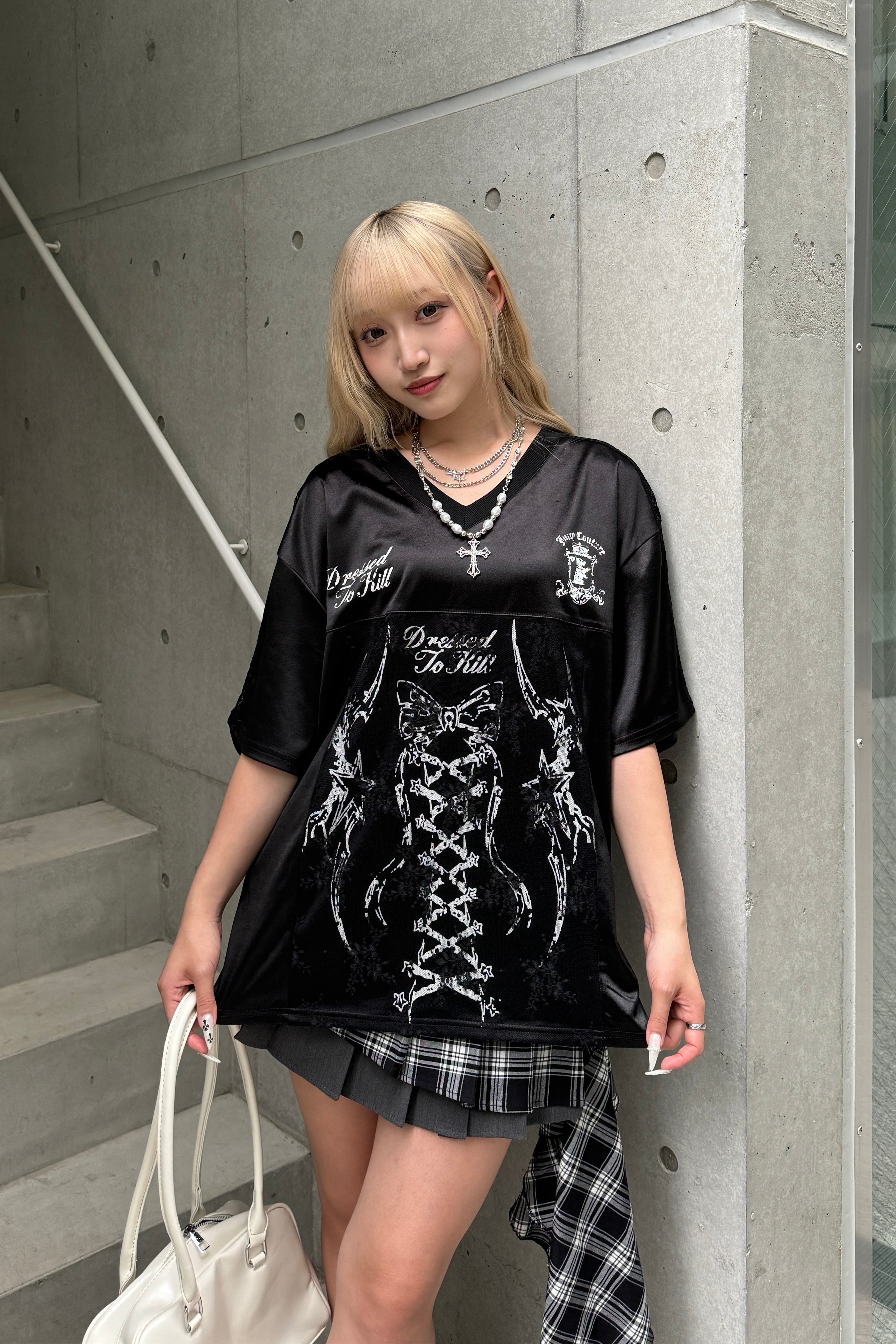アシンメトリーチェックプリーツスカート LAE20828