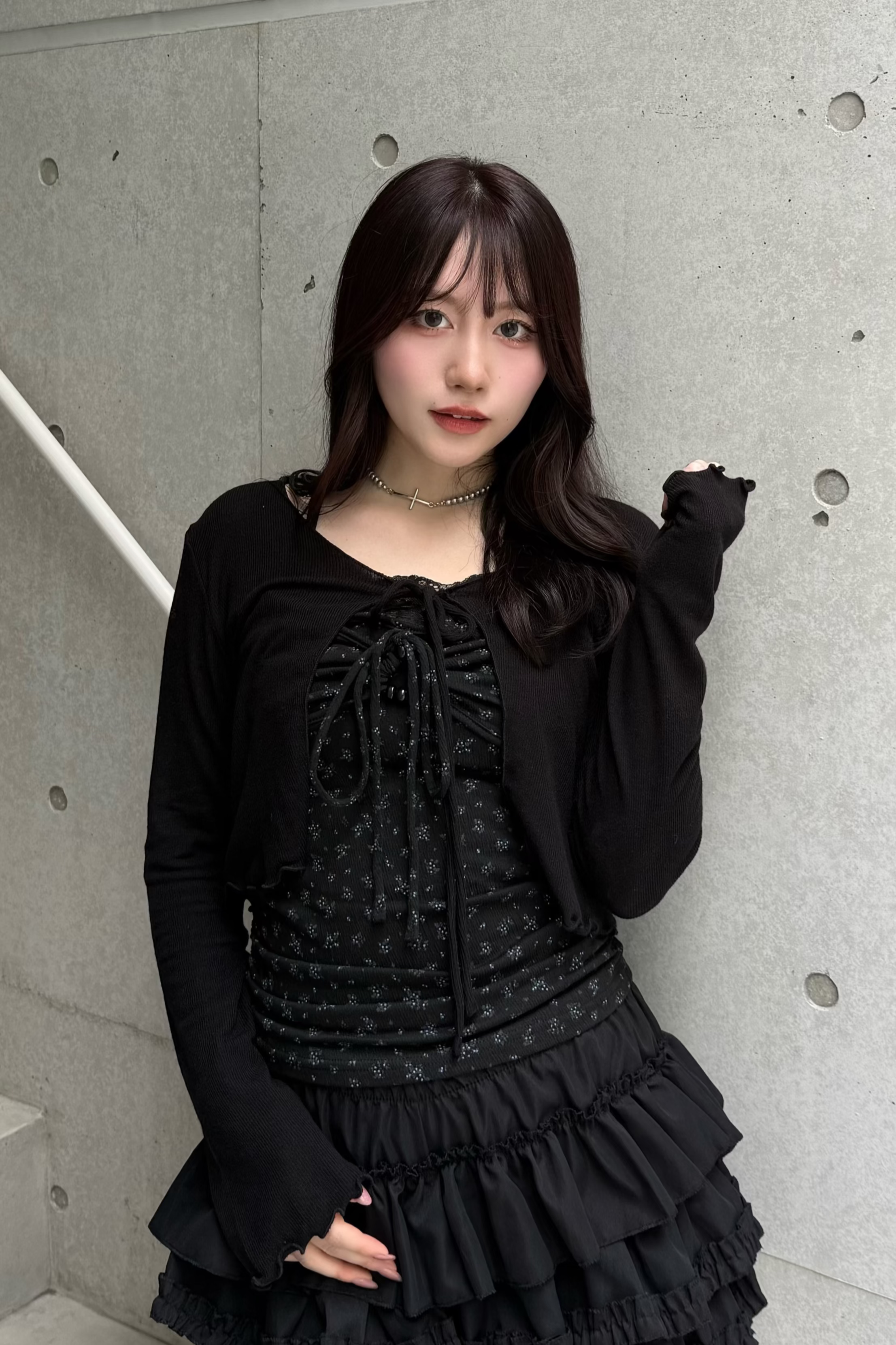 花柄キャミ＋リボンカーディガン LAE20879