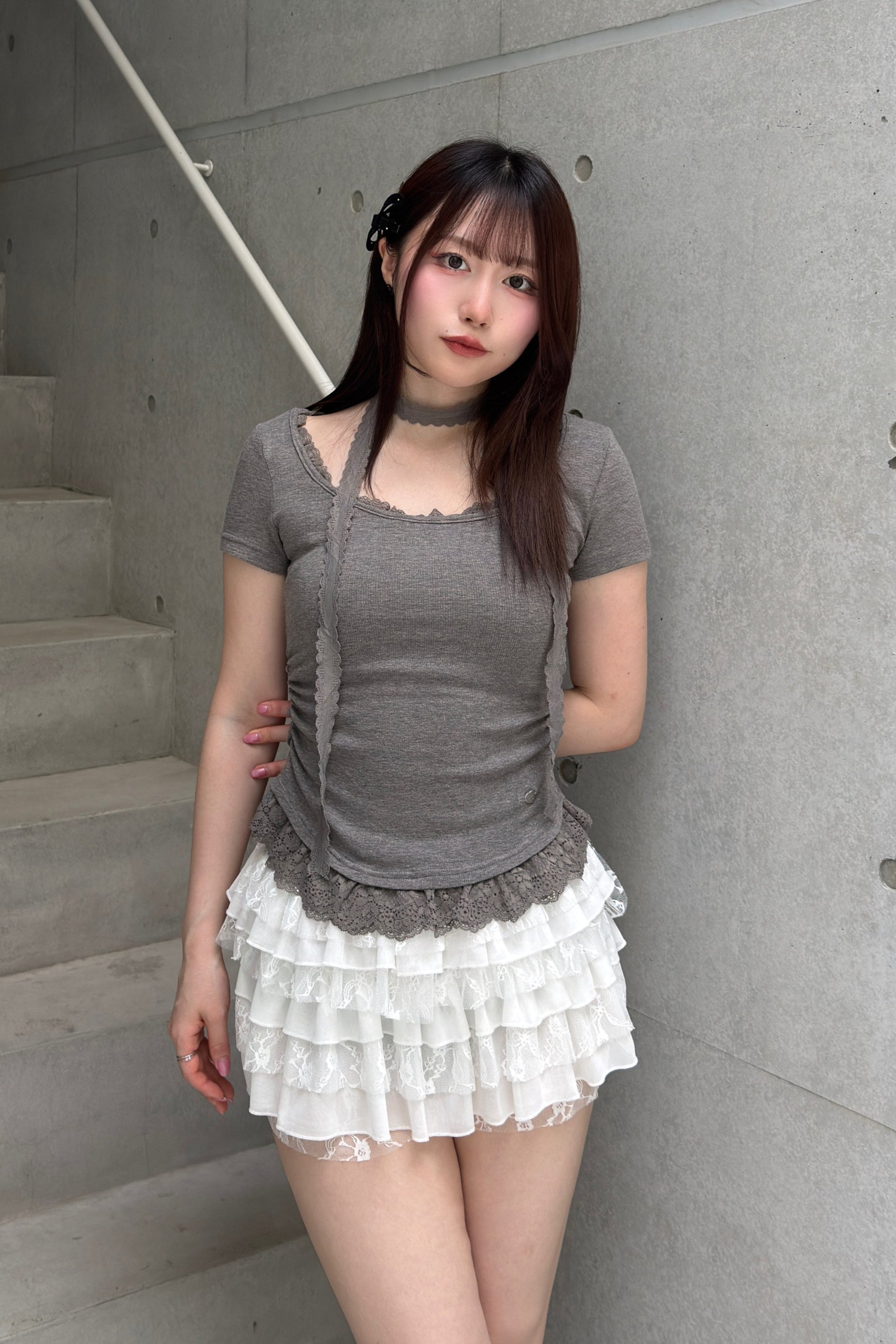 レースヘムトップス LAE20898