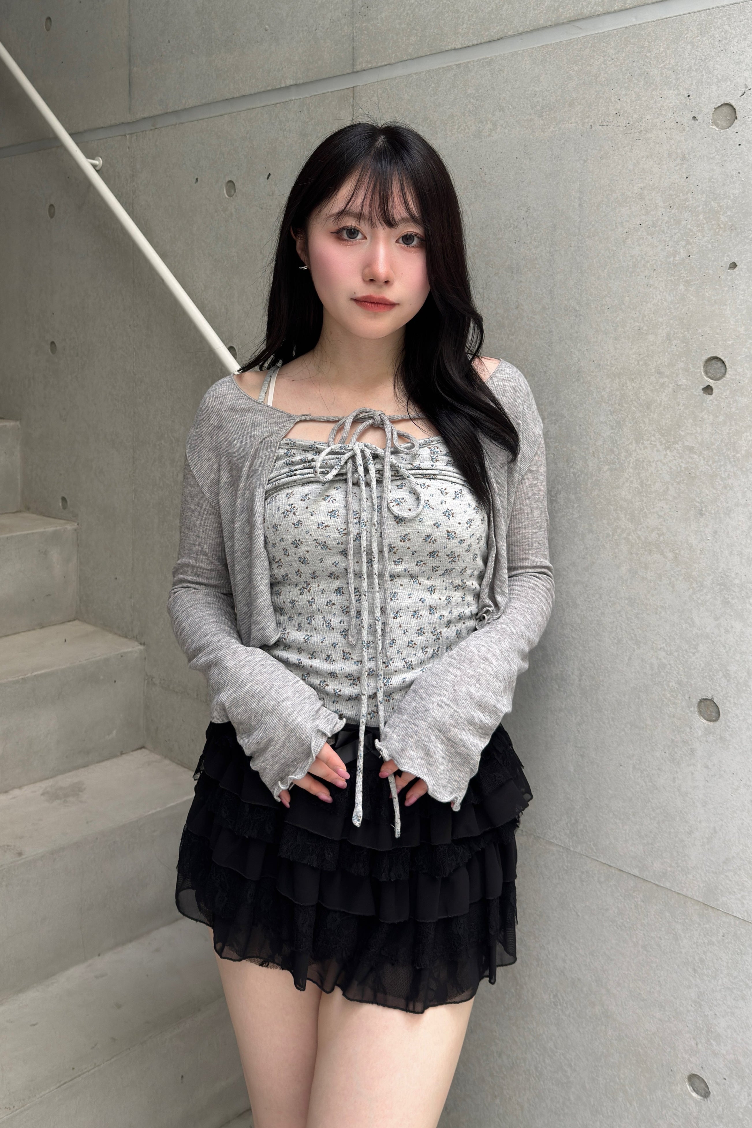 レースフリルティアードミニスカート LAE20847