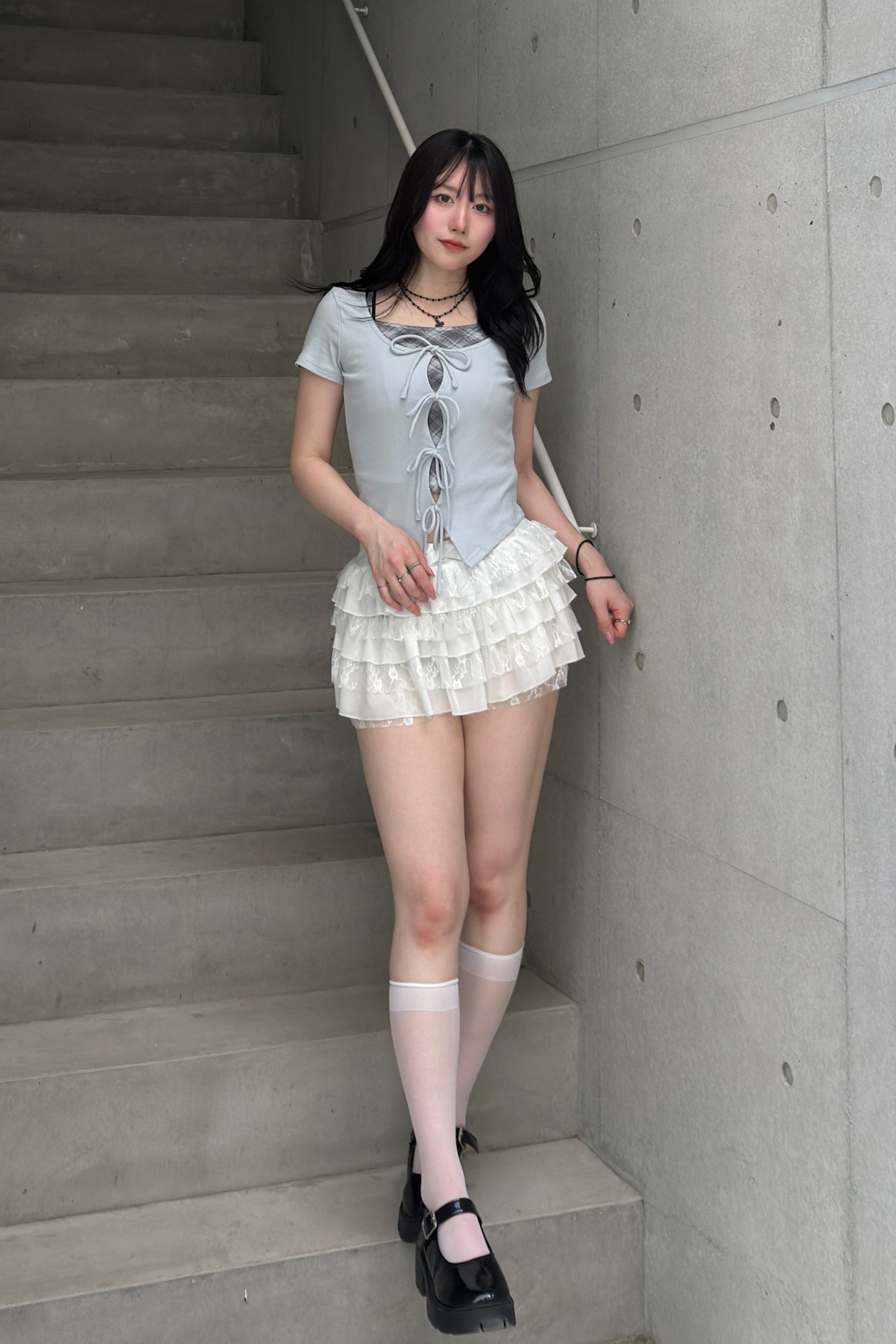 チェックレイヤードトップス LAE20873