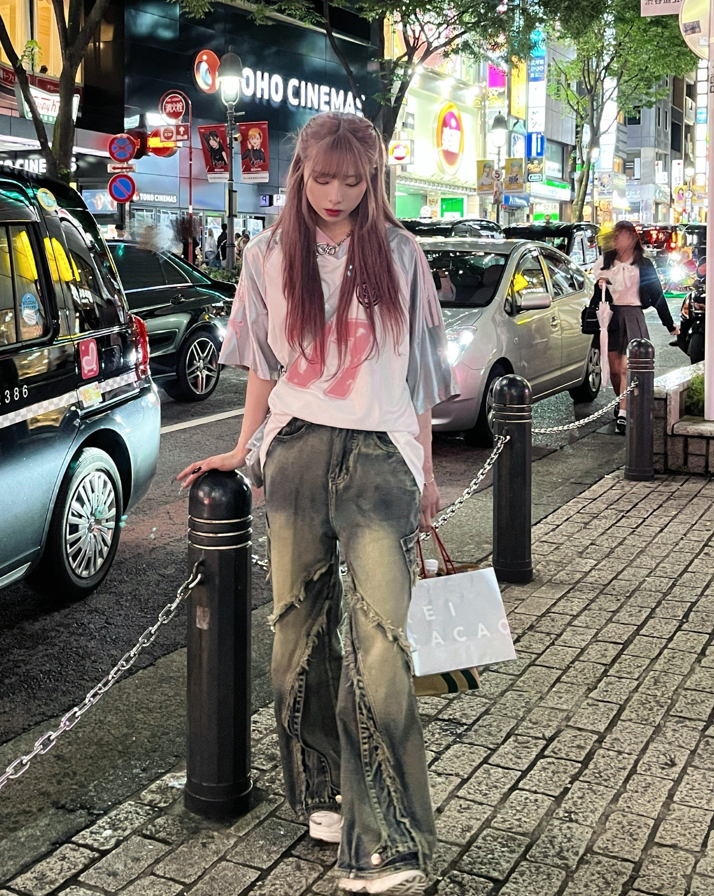 リボンプリントユニフォームTシャツ LAE20785