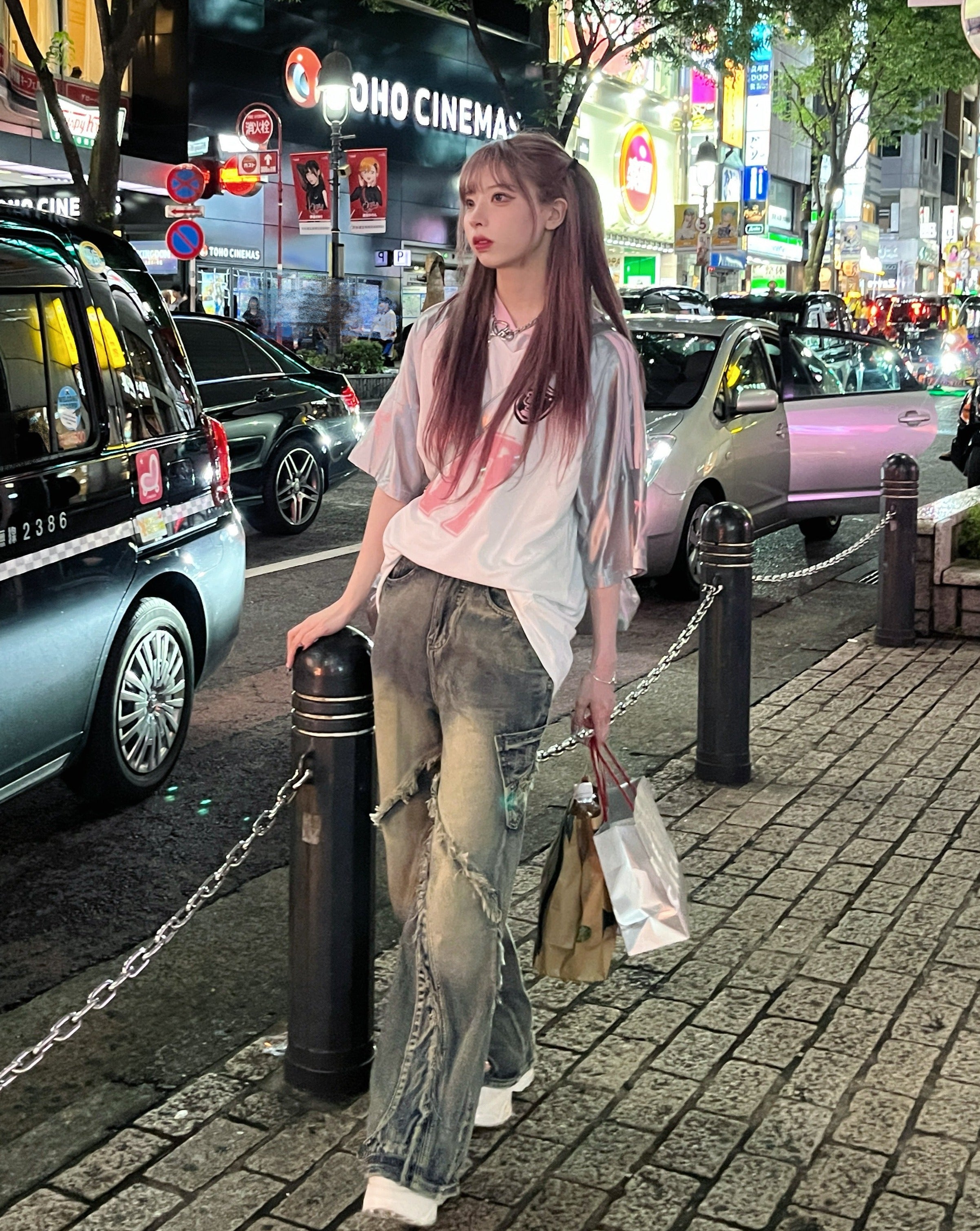リボンプリントユニフォームTシャツ LAE20785