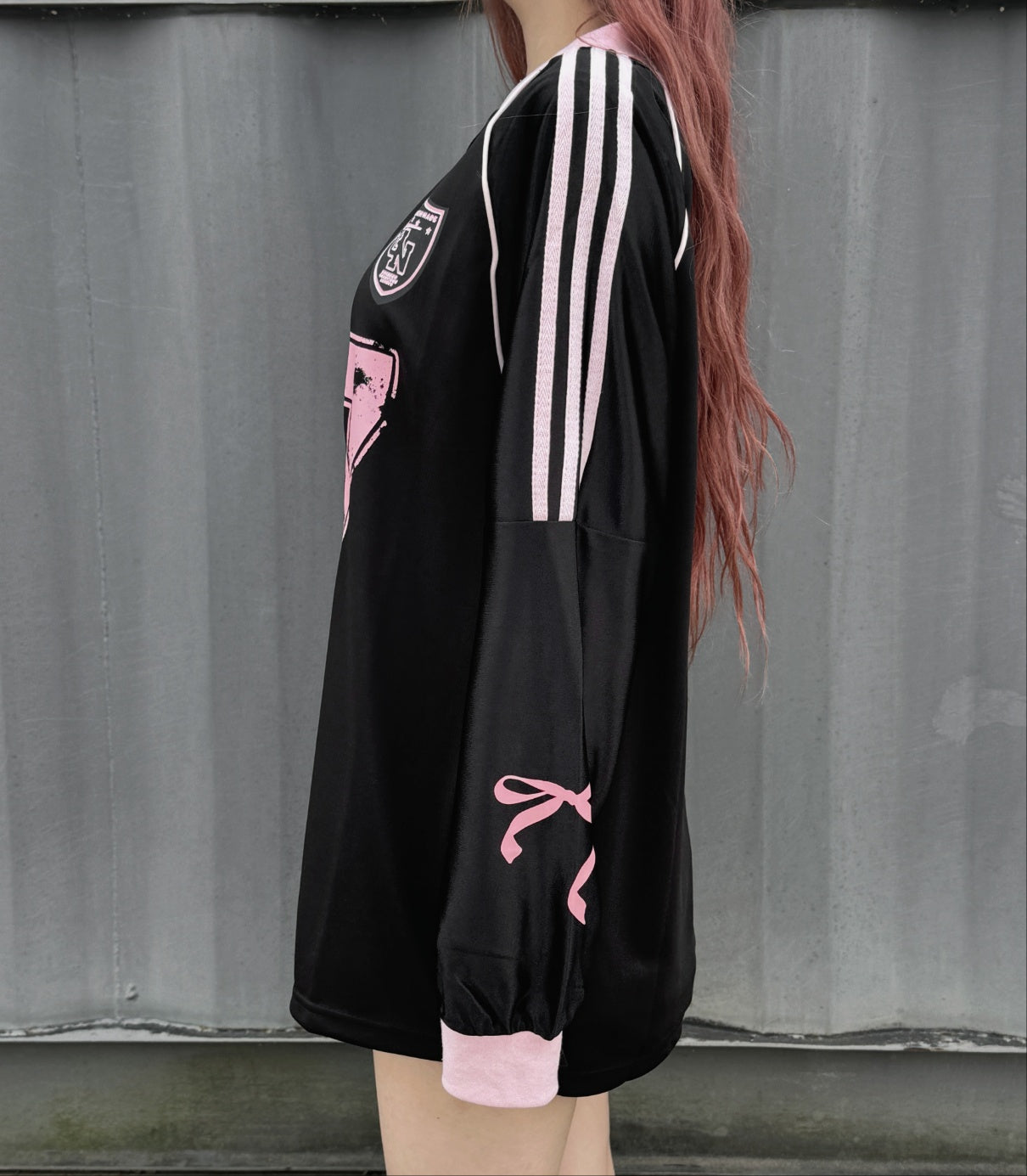 リボンプリントユニフォームロングTシャツ LAE20650