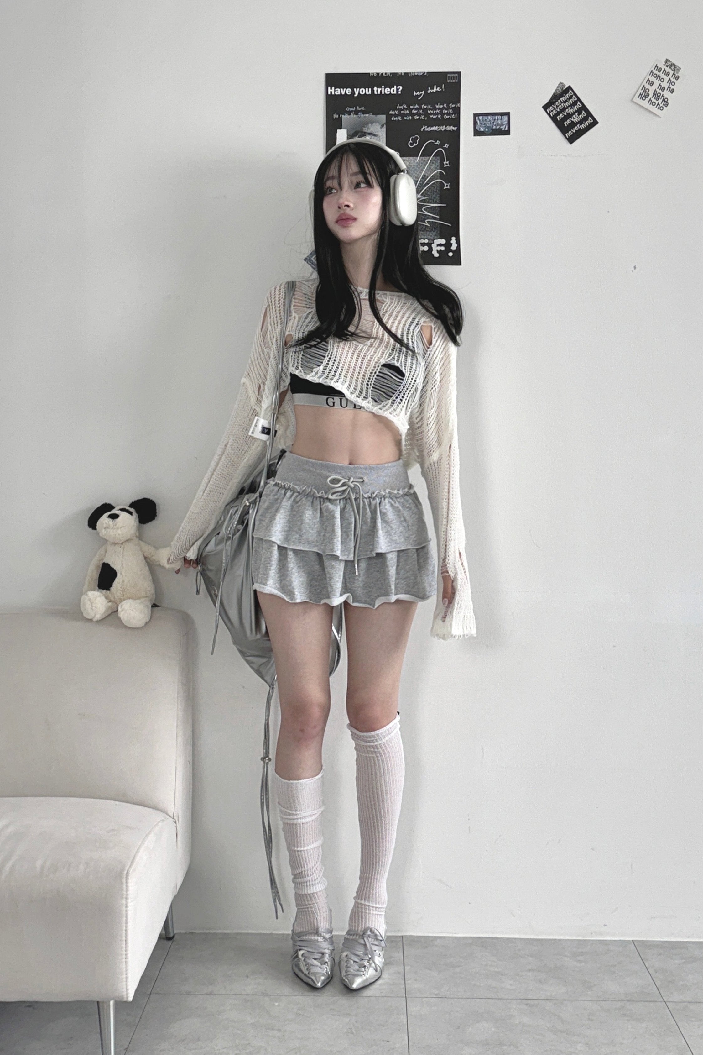 シースルーデザインニット LAE20729
