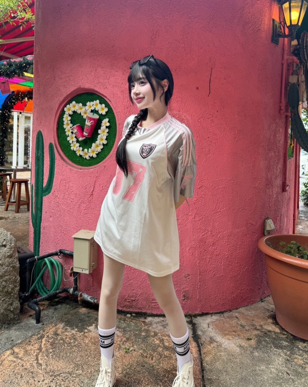 リボンプリントユニフォームTシャツ LAE20785