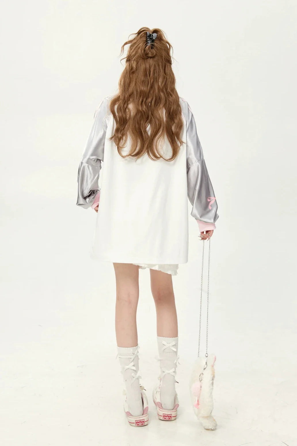 リボンプリントユニフォームロングTシャツ LAE20650