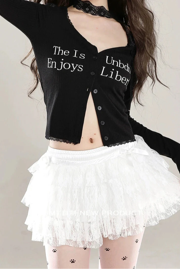 レースストラップロゴトップス LAE20649