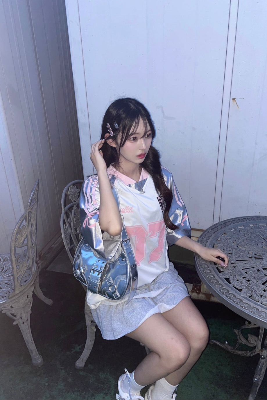 リボンプリントユニフォームTシャツ LAE20785